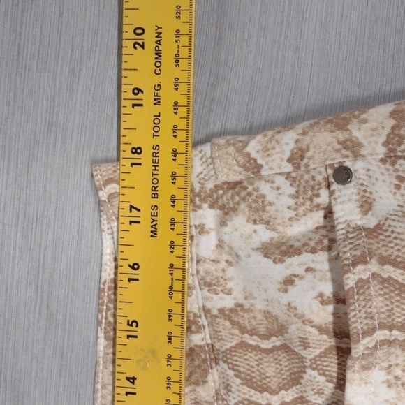 a.n.a snake print jeans size 16 cotton tan beige - Picture 7 of 9